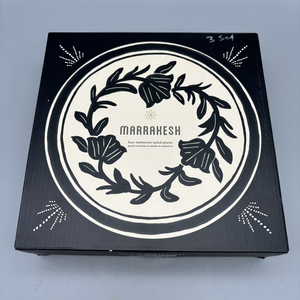 Pottery Barn Marrakesh Melamine Salad Plates Set Of 3 New In Box